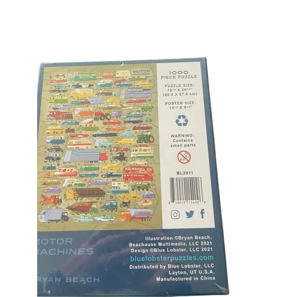 New Blue Lobster 1000 Pieces Puzzles Motor Machines By Bryan Beach